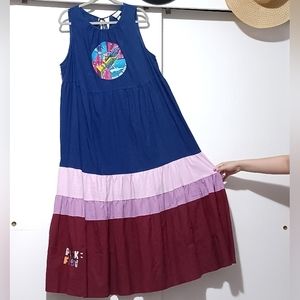 NWT Pink Floyd Tiered Maxi Dress With Pockets